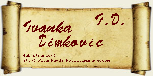 Ivanka Dimković vizit kartica